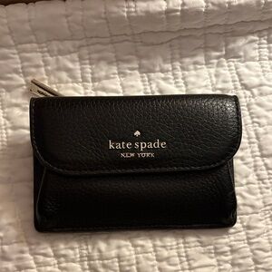 Kate Spade Black Pebbled Leather Dumpling Wallet